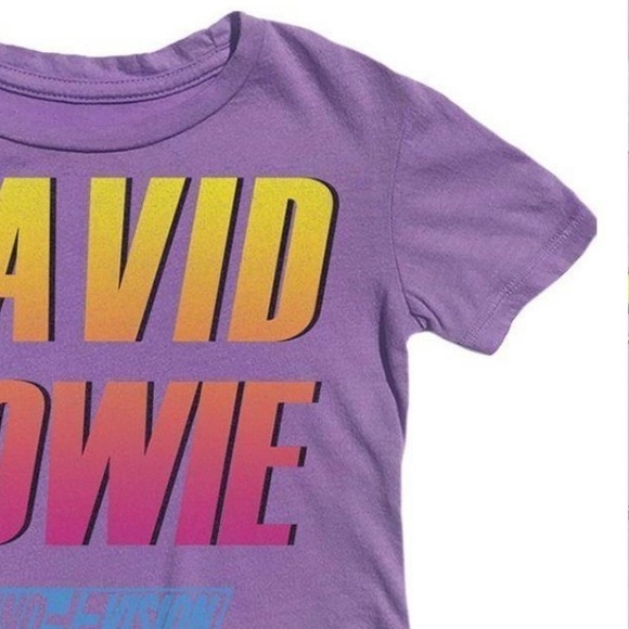ROWDY SPROUT
DAVID BOWIE RETRO CROPPED TSHIRT - Picture 2 of 2